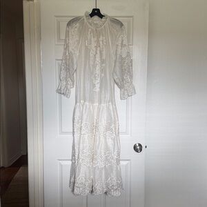 christy lynn long white lace dress